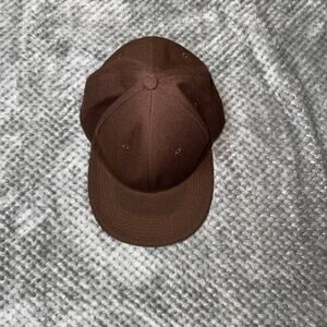 Hatco Fitted Mens Hat Brown Size 7 5/8 Premium Original Flat Vented Holes Blank